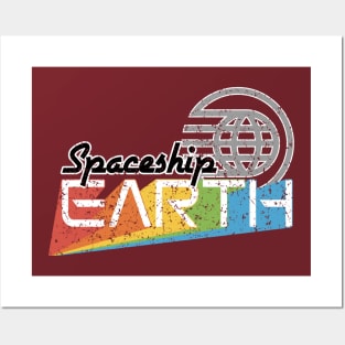 Spaceship Earth - Distressed Posters and Art